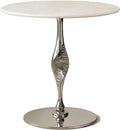 Marble Side Table/Small Round Table – Suitable for Living Room or Bedroom (as a Bedside Table)
