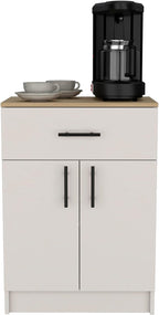 Pantry Cabinet Netal, Kitchen, Ivory/Natural Oak