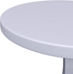 Rubberwood Side Table with Satin Finish, Unique Wavy Silhouette, Sturdy Load-Bearing Tabletop and Smooth Polished Edges, Requires Simple Assembly(Lightpurple)