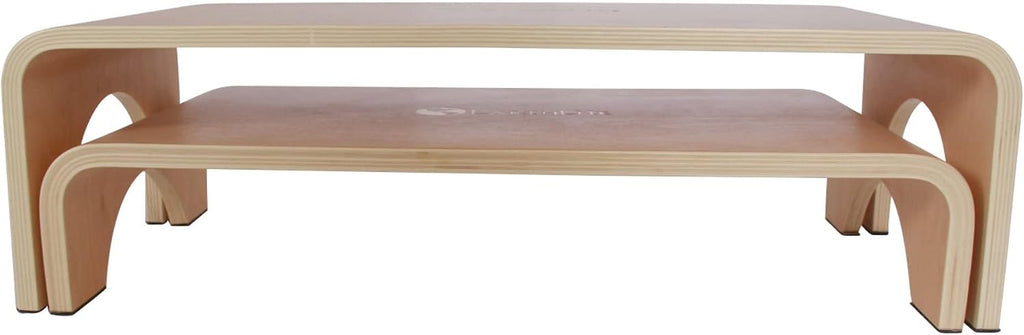EARTHLITE Wooden Step Stool - Beautiful Finish, Large Surface, Strong & Stable Bed Step, Foot Stool, Massage Step-Up (4" or 7")
