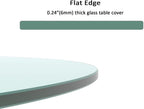 17" Round Tempered Glass Table Top, Clear Surface Flat Polished Edge for Furniture Protection Patio Dining Coffee End Tables (17 inch)