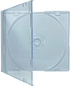 mediaxpo Premium Slim Clear Jewel Cases - Protect and Showcase Your CDs - Slim CD Case for Space-Saving Storage (Pack of 100)