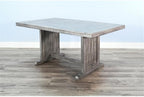 Pemberly Row Contemporary Wood Rectangular Dining Table, Gray Finish, 30''Hx60''Wx38''D, Sleek Minimalist Design, Sturdy Durable Construction, Modern Style Dining Room Table for Small Spaces