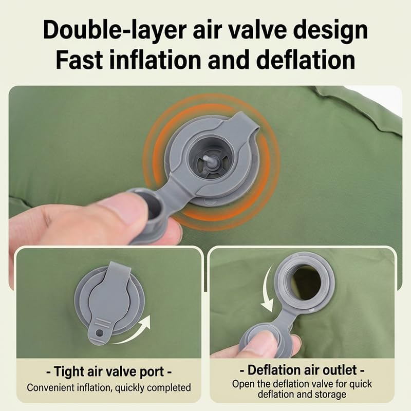 Inflatable Stool Camping Seat Foldable Sofa Leg Pads Cushion for Outdoor Hiking Travel Home Office Use Lightweight Durable Portable Navy