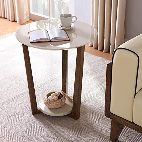 Telephone Table, Round Sofa Side End Tables Coffee Table/Nightstand,Plant/Telephone/Vase Holder for Living Room Bedroom Small Space(