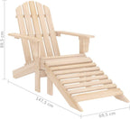vidaXL Patio Chair, Outdoor Chair for Deck Yard Backyard, Dining Chair with Ottoman and Table, Patio Furniture, Modern Style, Solid Fir Wood
