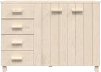 Honey Brown Solid Pine Wood Sideboard with 4 Drawers, Traditional Rustic Storage Cabinet for Dining Room, Ample Storage Space, Classic Home Decor Furniture