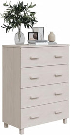 Modern White Sideboard with Smooth Sliding Doors, Solid Pinewood and MDF Construction for Living Room Dining Area Storage, Spacious Cabinet with Clean Lines and Durable