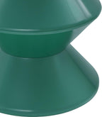 Plastic Side Table - Modern Round Multi-Layer End Table for Sofa, Bedroom & Apartment, Nightstand with Vintage Design (Green)