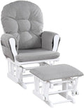 Suite Bebe Mason Glider & Ottoman, White/Oyster