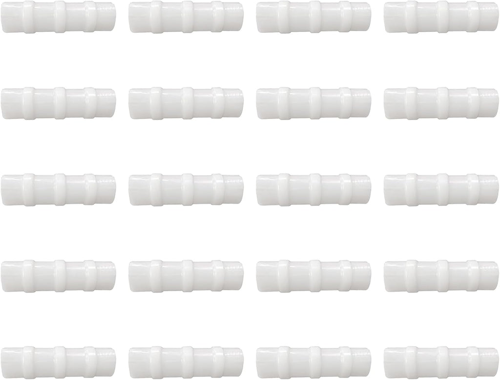 FDXGYH 20 Pcs Greenhouse Film Clamps ABS Snap ClampTube Clip Garden Buildings Tube Clip for 1/2" PVC Pipe（White）