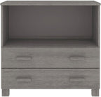 Light Grey Sideboard with Solid Pine Wood and MDF Construction, Modern Storage Cabinet for Living Room or Dining Room, Durable Furniture with Smooth Finish and Versatile