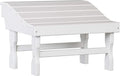 Saving Shepherd 4 Season White Outdoor Ottoman - 100% Recycled Poly Lumber All Weather Maintenance Free Ergonomic Footrest USA