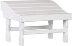Saving Shepherd 4 Season White Outdoor Ottoman - 100% Recycled Poly Lumber All Weather Maintenance Free Ergonomic Footrest USA