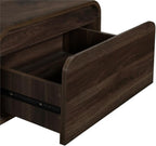 Pemberly Row Modern 2-Piece Wood End Table Set, Walnut Finish, 21.6 in W x 15.7 in D x 21.6 in H, Sturdy Eco-Friendly Build, Drawer Storage, Minimalist Style Bedside or Living Room Tables