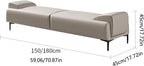 Modern Upholstered Ottoman - End of Bed Stool for Makeup and Bedroom of, Leather Footstool with Arms Entryway(Blue,150 * 45 * 45cm)