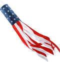 American Flag Windsock, 4th of July Patriotic Decorations, Embroidered Stars - Fade Resistant Patriotic Wind Socks Decorations 40 Inch