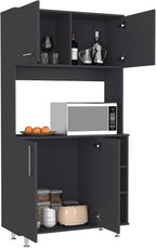 Pantry Cabinet Delaware, Kitchen, Black