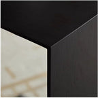 C Shaped End Tables, Solid Wood Side Table, Multipurpose Table for Bedroom, Balcony, Office, and Living Room, 48*38*55cm, Black