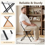 Folding Table Set with 2 Pack Folding Chairs, No Assembly Portable Event Table and Chairs Set, Heavy Duty Foldable Card Table and Chairs for Outdoor, Camping, Patio, Picnic, Dining, Indoor(White)
