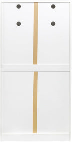 Standalone Pantry Cabinet Buffet Sideboard Cupboard with Double Doors, Multi-Level Shelving, Tall Organizer Storage for Kitchen Dining Living Hallway Bathroom, Modern Retro Furniture (White)