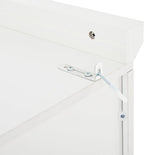 71" Kitchen Pantry Storage Cabinet, Freestanding Farmhouse Pantry Cabinet with 4 Doors, 2 Door Shelves, 8 Pull-Out Trays and Adjustable Shelf for Kitchen, Dining Room (White)