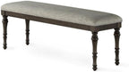 Steve Silver Linnett Bench, Gray, Traditional Styling with a Modern Twist for Dining Table, Kitchen, Living Room, 54 x 16 x 19 in