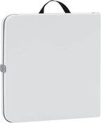 40" L x 20" W Plastic Adjustable Height Fold-in-Half Folding Table, White