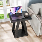 End Tables Living Room Set of 2. Side Tables Living Room. Side Table Beside Sofa. Modern End Table for Home. Black End Tables Set of 2