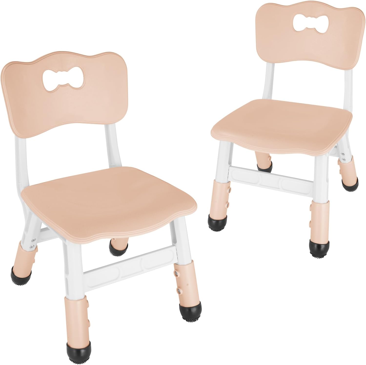 FUNLIO Kids Table and 4 Chairs Set and Adjustable Kids Chair (2pcs)，Easy to Wipe Arts & Crafts Table, for Classrooms/Daycares/Homes, CPC & CE Approved (5-Piece Set) - Multicolor