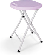 18 Inch Folding Stool with Handle | Folding Chair, 600 lbs Capacity, Portable Foldable Bar Stool, Non-Slip Feet, Collapsible Stool, Indoor Outdoor Use
