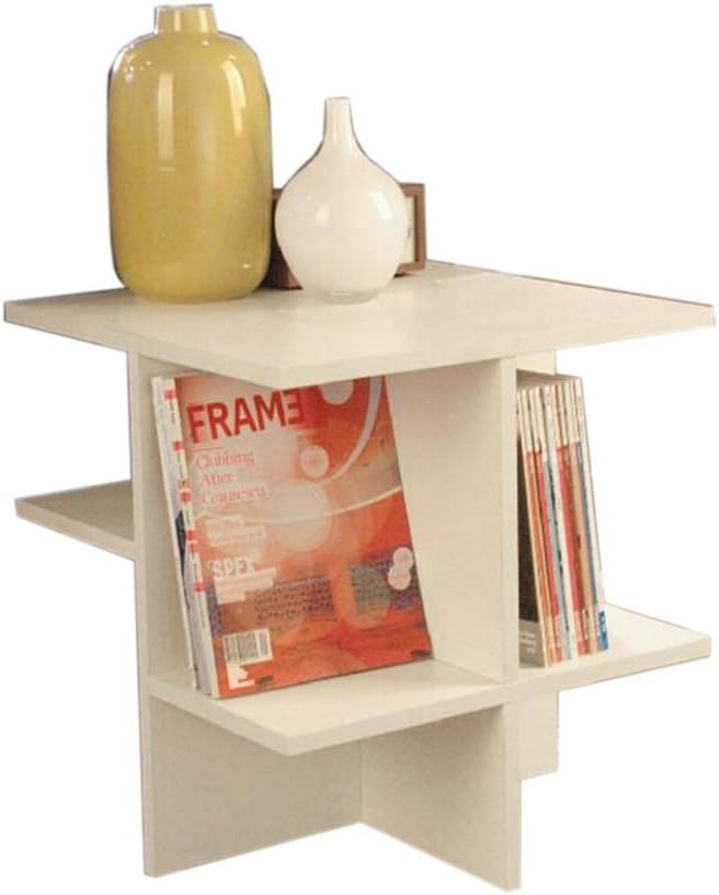 Telephone Table, Assemble Coffee Table,Sofa Side Table,Mobile Square Table,Telephone Table,2 Colors(Color:White,Size:19.6819.6820.86in)