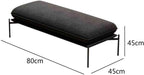 Modern Stainless Steel Bed end Stool Bedroom Resting Clothing Store Fabric Shoe Changing Entryway(Small)
