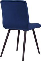 DUHOME Velvet Dining Chairs Set of 4,Mid Century Modern Dining Chairs with Metal Legs,Accent Chairs Side Chairs Reading Chairs for Restaurant Cafe Shop Darkblue
