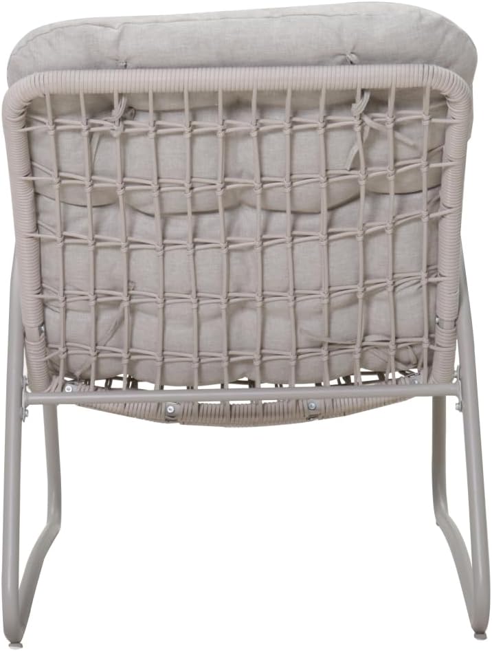 Outdoor Patio Lounge Chair (Set of 2) – Iron Frame & Plastic Wicker
