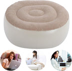 Portable Inflatable Stool for Camping and Hiking, 2-in-1 Multifunctional Inflatable Seat as Chair & Footrest, Made of Soft PVC, Compact Blow-Up Design for Travel, Office, Garden