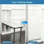 AIZYR Hidden Folding Table, Wall Foldable Table Accessories Table Shelves Floating Desk for Home Office Kitchen