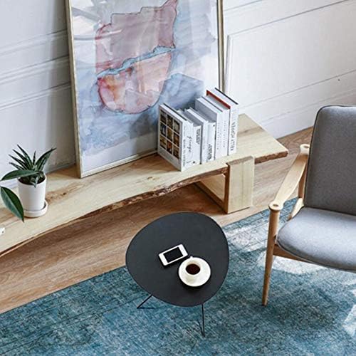 Telephone Table, End Table,Sofa Coffee Side Table,Telephone Side Table,Balcony Leisure Table(Color:Black,Size:18.1118.1118.89in)