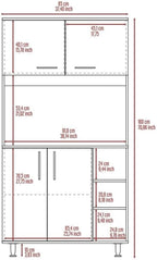 Home Square 2-Piece Set with Storage Pantry Cabinet & Two-Door Cabinet