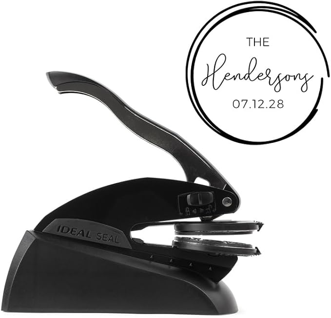 Personalized Wedding Embosser | Custom Made with Initials or Monograms for Couples | Elegant Designs for Stationery, Invitations, Napkins, and More (Design 5)