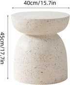Multi-Functional Simple Sofa Side Table Faux Terrazzo Garden Stool Plant Table Small Coffee Table for Living Room Garden Long Lasting