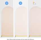 SoarDream Arch Backdrop Cover Beige Spandex Fitted 5FT Wedding Arch Covers Balloon Round Top Chiara Arch Backdrop Fabric for Bridal Shower Wedding Birthday Party Stage Decoations