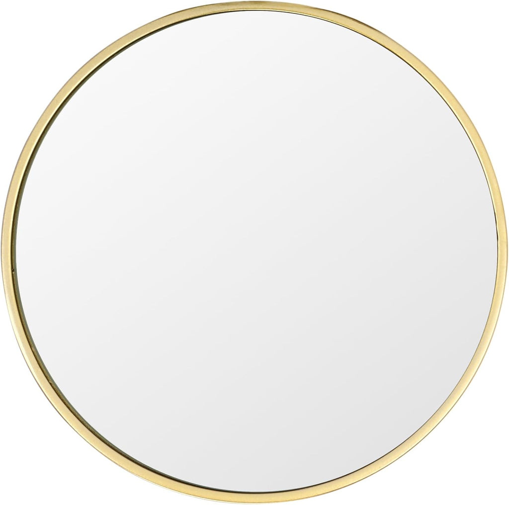SAFAVIEH Home Collection - Paku Side Table, Gold Round Pedestal Accent Table with Mirrored Top (ACC2323A)