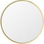 SAFAVIEH Home Collection - Paku Side Table, Gold Round Pedestal Accent Table with Mirrored Top (ACC2323A)