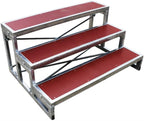 Portable Folding Music Stool Ladder - Adjustable Height for Choirs, Parties & Performances - Lightweight, Movable Stool in Black/Red - Easy Setup for Events & Rehearsals