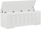 VANKILEY 51.2" Storage Chest Extra Large,Wooden Storage Bench,White | Chest with 2 Safety Hinges, 51.2*15.7*19.1inches, Wooden Trunk for Bedroom, Livingroom,Entryway,Easy Assembly.