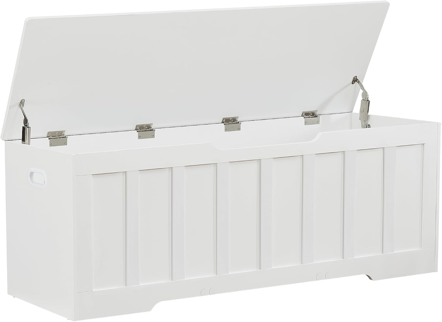 VANKILEY 51.2" Storage Chest Extra Large,Wooden Storage Bench,White | Chest with 2 Safety Hinges, 51.2*15.7*19.1inches, Wooden Trunk for Bedroom, Livingroom,Entryway,Easy Assembly.