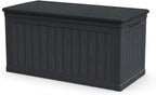 230 Gallon Large Outdoor Storage Deck Box XXL Patio Furniture Storage, 440 lbs Load Capacity as Bench/Table, Waterproof Resin Double-Wall for Backyard Garden & Pool