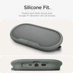 Spigen for Google TV Streamer Case, Drill-Free Mount, Silicone Fit | Wall/TV Hanger, Protection Case with Lanyard - Hazel