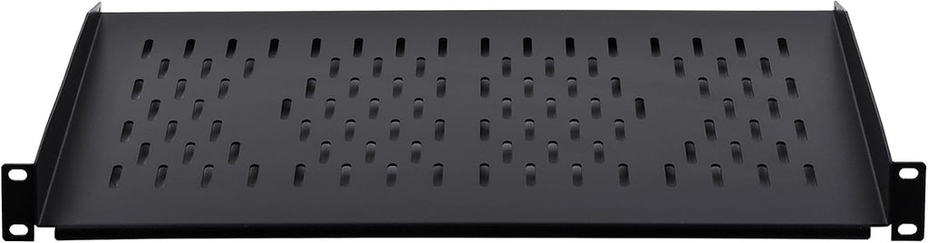 RackPath 1U Cantilever Universal Rack Shelf - 10in Deep – Rackmount Shelf for 19’’ AV/Network Equipment Racks – 55lbs Capacity - 2Pack